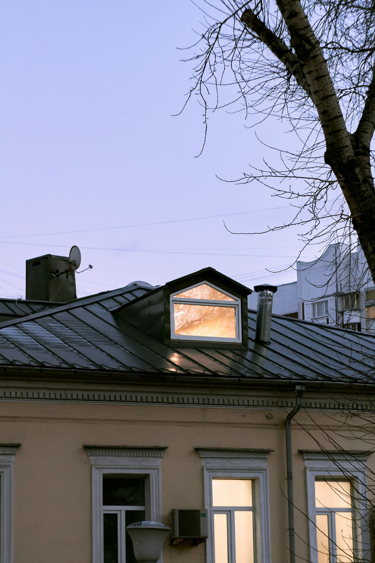 a house with a bird feeder on the roof